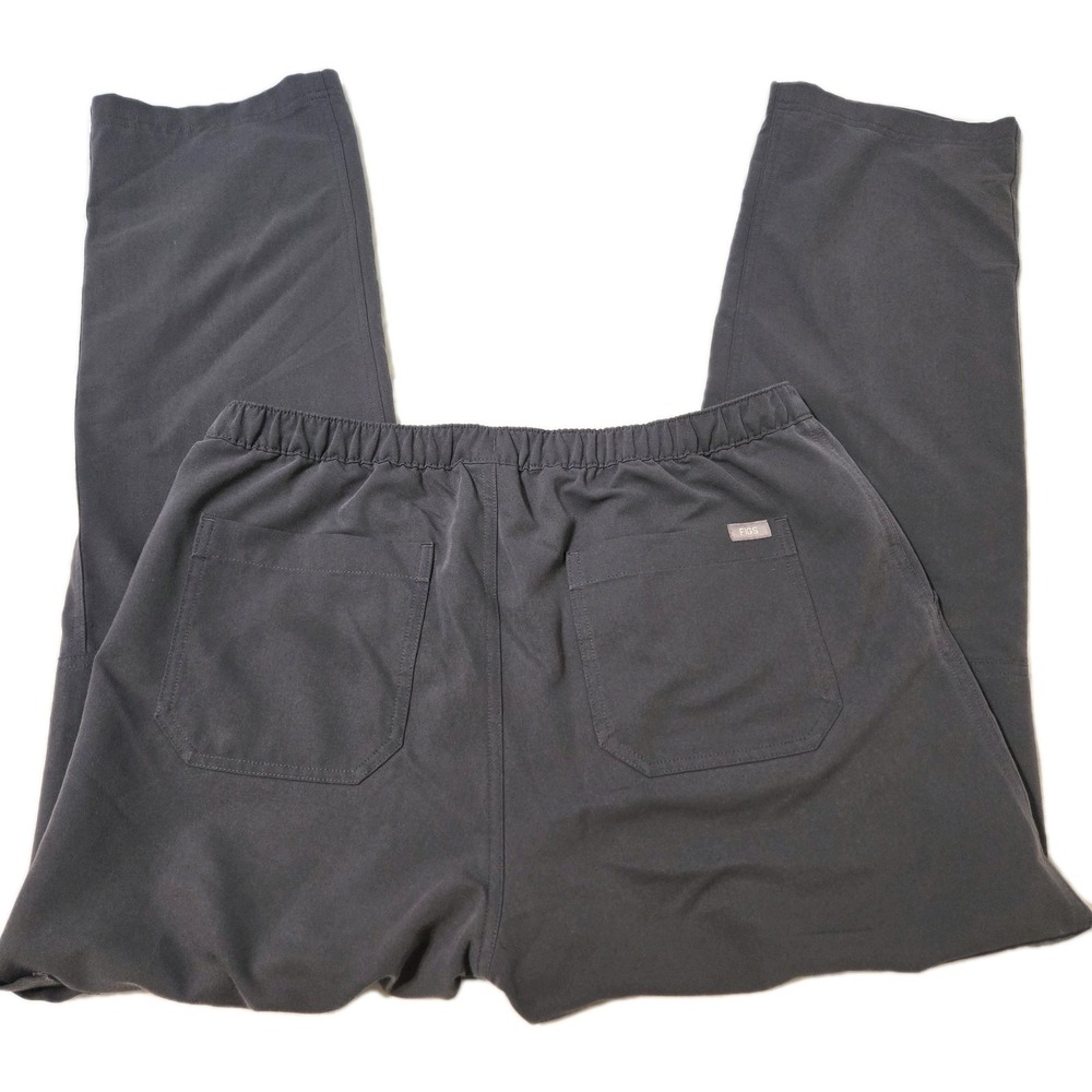 Figs Technical Collection Straight Leg Zip Fly Scrub Pants Charcoal Gray Medium - Picture 7 of 7